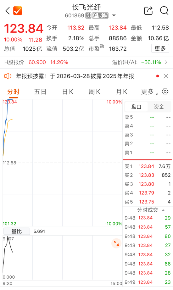 601869，快速拉升涨停