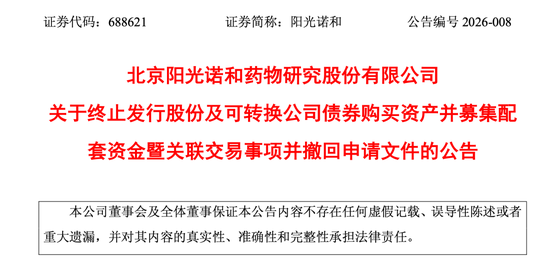市场环境变化，688621，终止重大资产重组！
