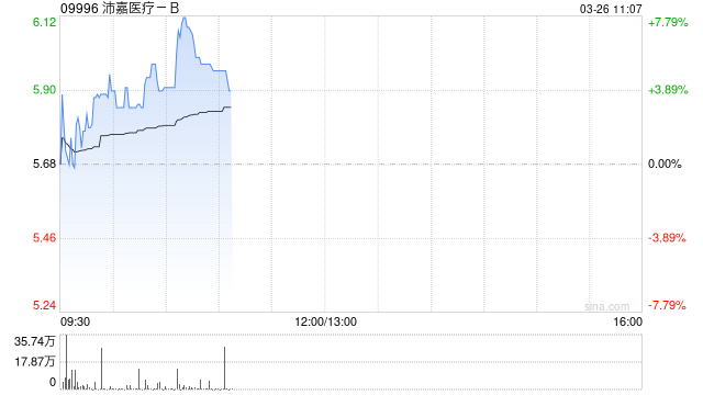 沛嘉医疗-B盘中涨超6% 2025年度收入同比增长15.82%至7.13亿元