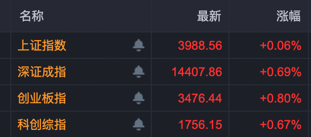 A股指数收红!锂矿板块午后放量拉升!