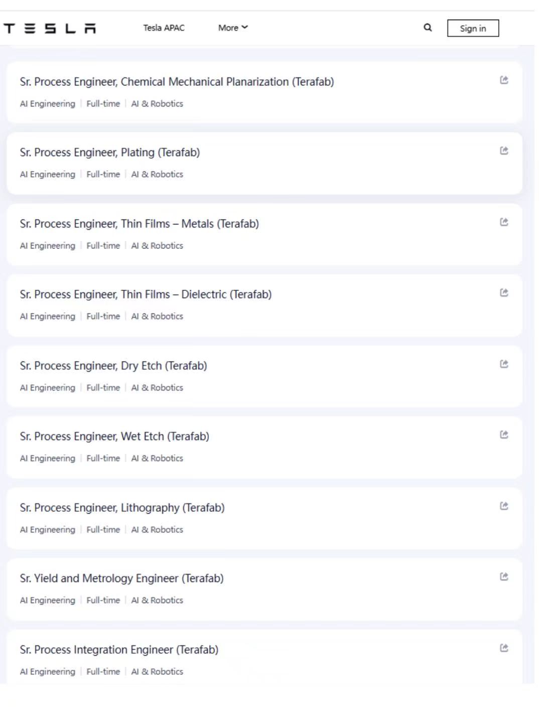 马斯克加快筹备Terafab半导体项目，特斯拉官方正为其招揽人才