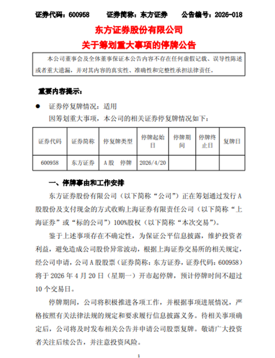 东方证券“吞并”上海证券，券业整合进入深水区