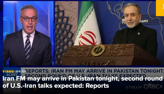 伊朗高级外交官预计周五晚抵达巴基斯坦，商讨和平计划