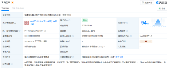 兴业银行等成立兴盛兴质并购股权投资基金 出资额3.33亿